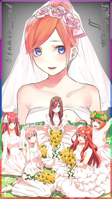 五等分の花嫁壁紙のtwitterイラスト検索結果