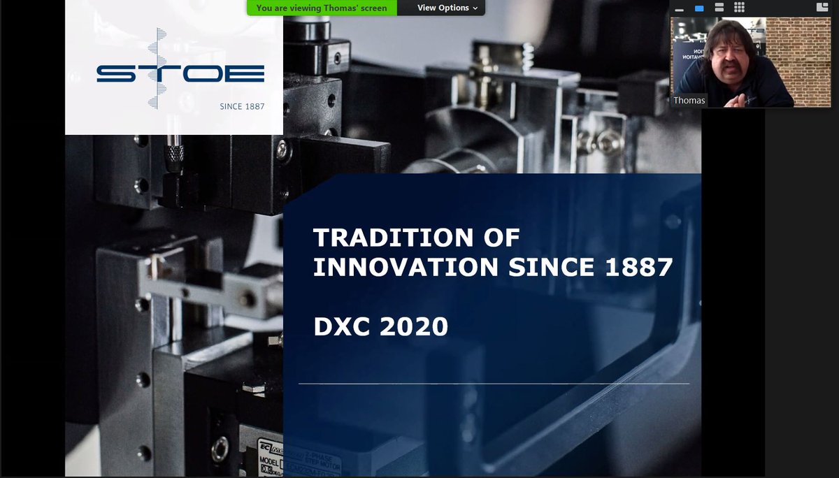 STOE_News's tweet photo. How to build reliable high resolution #XRD instruments for different purposes - #PDF, #InSituPXRD, #AbInitioStructureDetermination, #Crystallography and much more! Would not be possible without incredible partners like @DECTRIS_News! #DXC2020 https://t.co/etZQBg5X2c