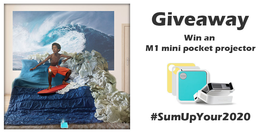 ViewsonicEurope's tweet photo. #Giveaway alert! 
Want the chance to win one of our M1 mini #pocketprojector?

Rules: 
- Follow us at @ViewsonicEurope
- Tweet a photo that sum up your 2020 with #SumUpYour2020 and tag us @ViewsonicEurope in your tweet

Good luck! 

T&amp;Cs: https://t.co/Jdz8hzIn2r https://t.co/AaKt6JvR5E