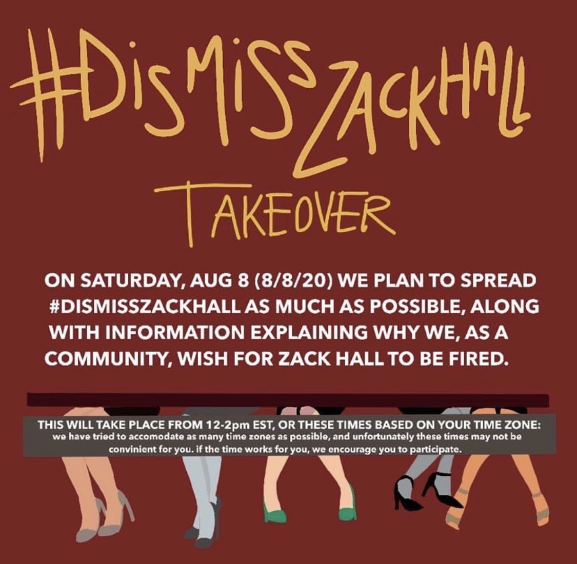 JerisUniverse's tweet photo. This is an event happening involving #dismisszackhall! Credit to @/thepaniconion over on Instagram for the post! [TW - Ableism , fat shaming, body shaming, misogyny on the fourth slide] https://t.co/M9uFsAE7A3