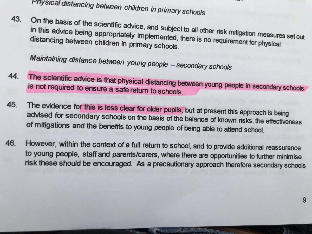 However, if the same crowd meet in a supermarket they will ALL have to wear masks, be 2m apart AND have to split into 8 groups. The advice is contradictory at best and negligent at worst. 6/6