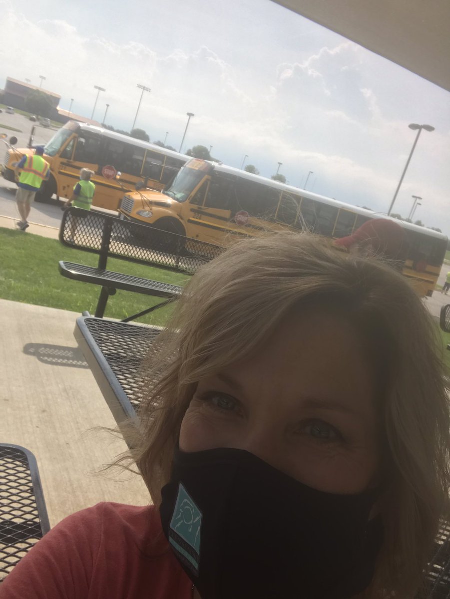 KristiFate's tweet photo. Wow!  Learning to drive a school bus today.  Tremendous respect for our transportation team!  #R7proud https://t.co/LsEXH0hmwH