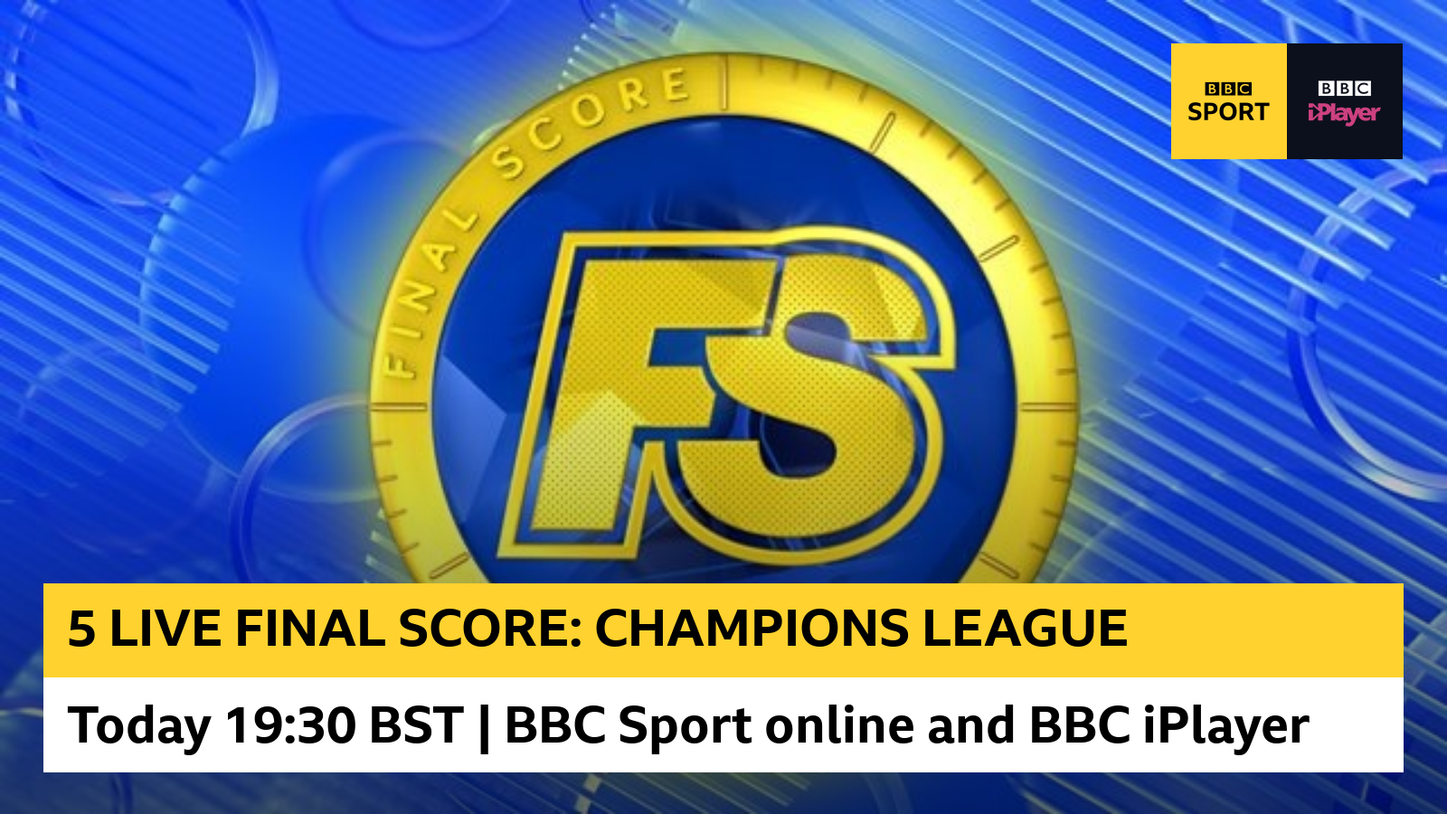 BBC Sport on Twitter: "5 Live Final Score is starting on the BBC Sport website and @BBCiPlayer right now. team will be you updates from Bayern Munich v Chelsea in