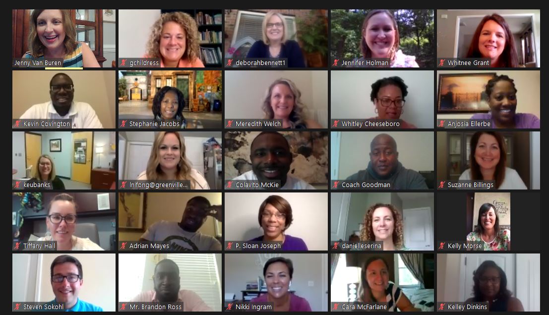 vanburenEdD's tweet photo. Virtual Meeting with the newest group of @SCASCD Emerging Leaders this morning!  Be on the lookout...great things are coming!  #loveSCschools #emergED2Lead https://t.co/fiheXBVeKg