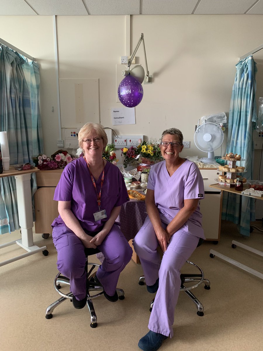 Happy retirement Jan and Sue!!! Nearly 60 years (collectively) working as nurses in the NHS..we salute you 🥰🥰