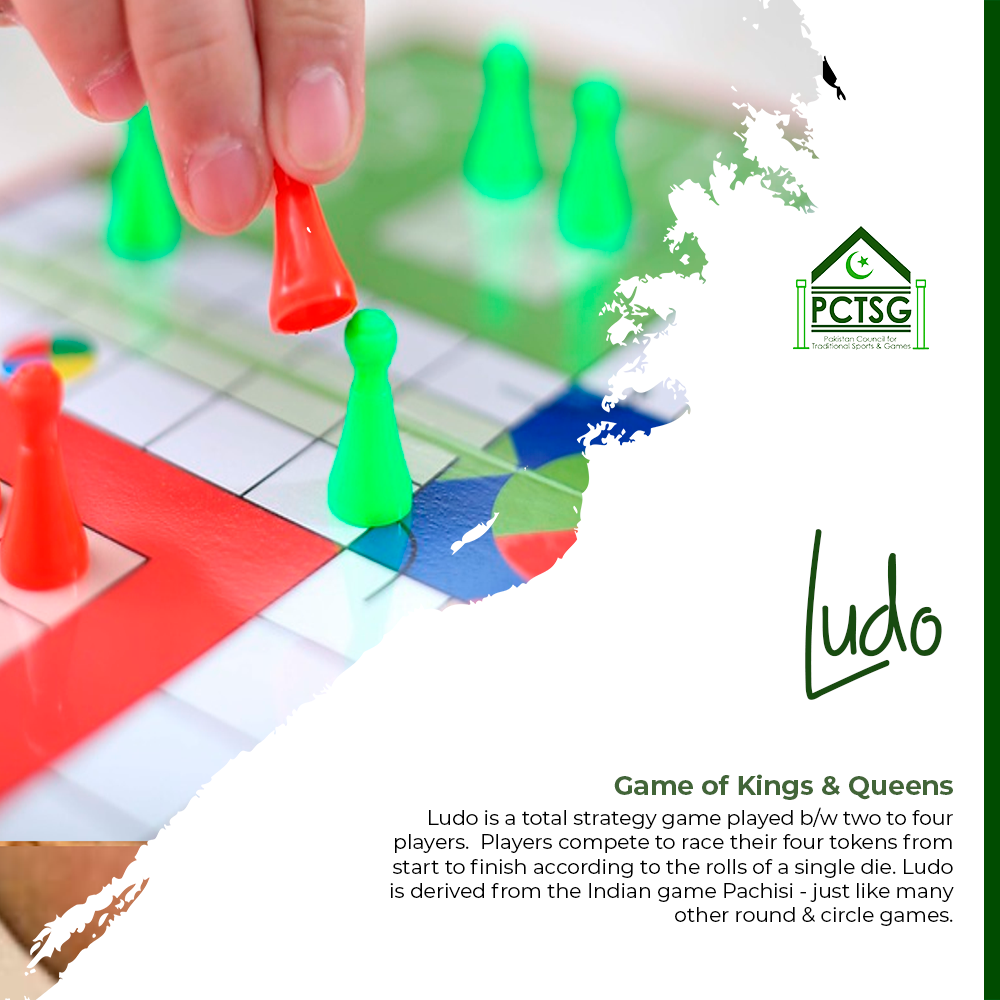 PakistanTSG's tweet image. Ludo is a total strategy game played b/w two to four players. Players compete to race their four tokens from start to finish according to the rolls of a single die. Ludo is derived from the Indian game Pachisi 

#PCTSG #traditionalgames #ictsg #tsg #culture #sports #Ludo