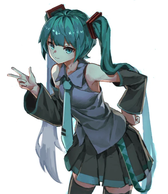 ミクさん描きました 