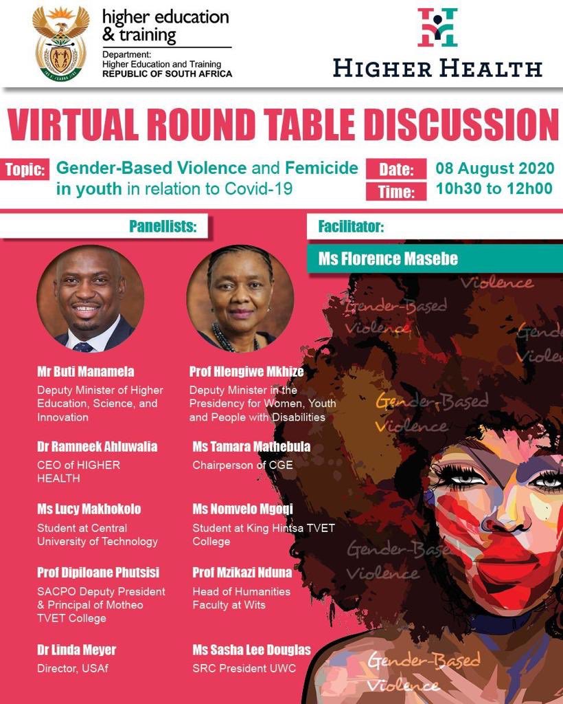 tune into the panelist discussion tomorrow morning from 10:30 - 12:00! <a href="/HigherHealthSA/">Higher Health South Africa</a>