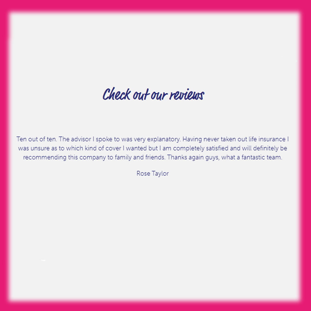 Lyfesure's tweet photo. Check out this fantastic review from Rose Taylor about her experience purchasing Life Insurance with Lyfesure. 😃⁠
⁠
Start your quote online today - ⁠
➡️ https://t.co/qVlBQ4qTHo⁠
⁠
Or give us a call - ⁠
☎️ 0800 711 7400 https://t.co/R9SwJ2XhWY