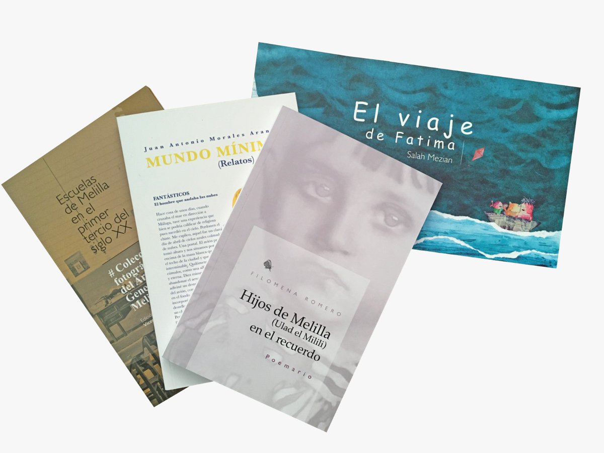 Hospitaldelrey's tweet photo. Estas son las 4 ediciones presentadas por el SPCAM del Fórum Mediterráneo de la XXXIII Semana del Libro en Melilla. ¿Con cuál de ellas vas a empezar?
#SemanadelLibro #Melilla #FórumMediterráneo #Serviciodepublicaciones #SPCAM @l_circe https://t.co/eKkftTVGY7