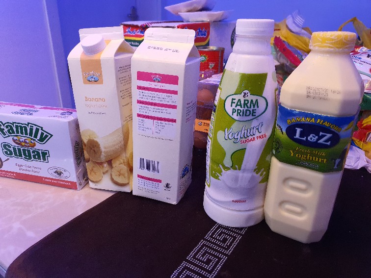 Farm fresh yoghurt- Integrated dairies Vom Plateau state. L&Z Fresh milk Yoghurt - L&Z integrated farm ZariaFarm Pride yoghurt- Niyya farms Doka Village KadunaMcNichols sugar - Arepo Ibafo