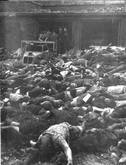 20/61Sometime in March, 1945, in order to break Japanese morale, the Americans launched a wave of carpetbombing campaigns across the country starting with Operation Meetinghouse in Tokyo. These campaigns would claim many more lives than even the nukes.