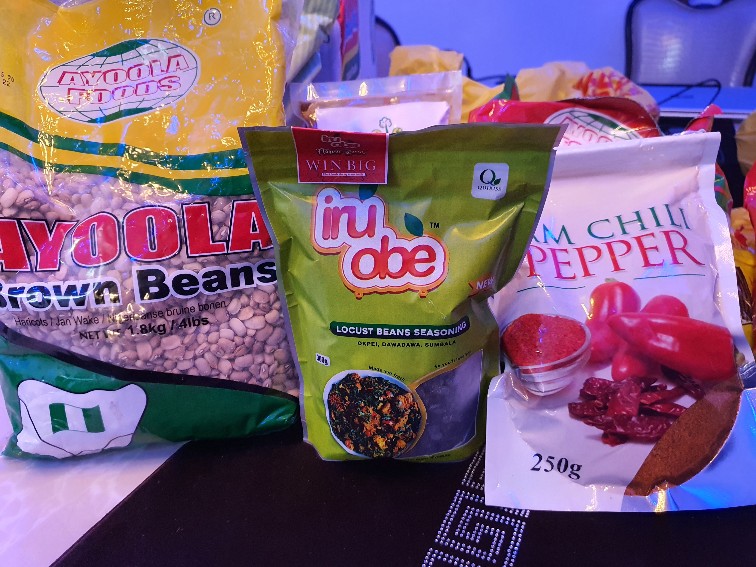 Ayoola brown beans - Ayoola foods Ipaja LagosIrú / locust beans - well packaged by Quikiss global limited Ado Ekiti, Ekiti stateSam chili pepper - Tamorel Limited, Maryland Lagos #growtheNaira#