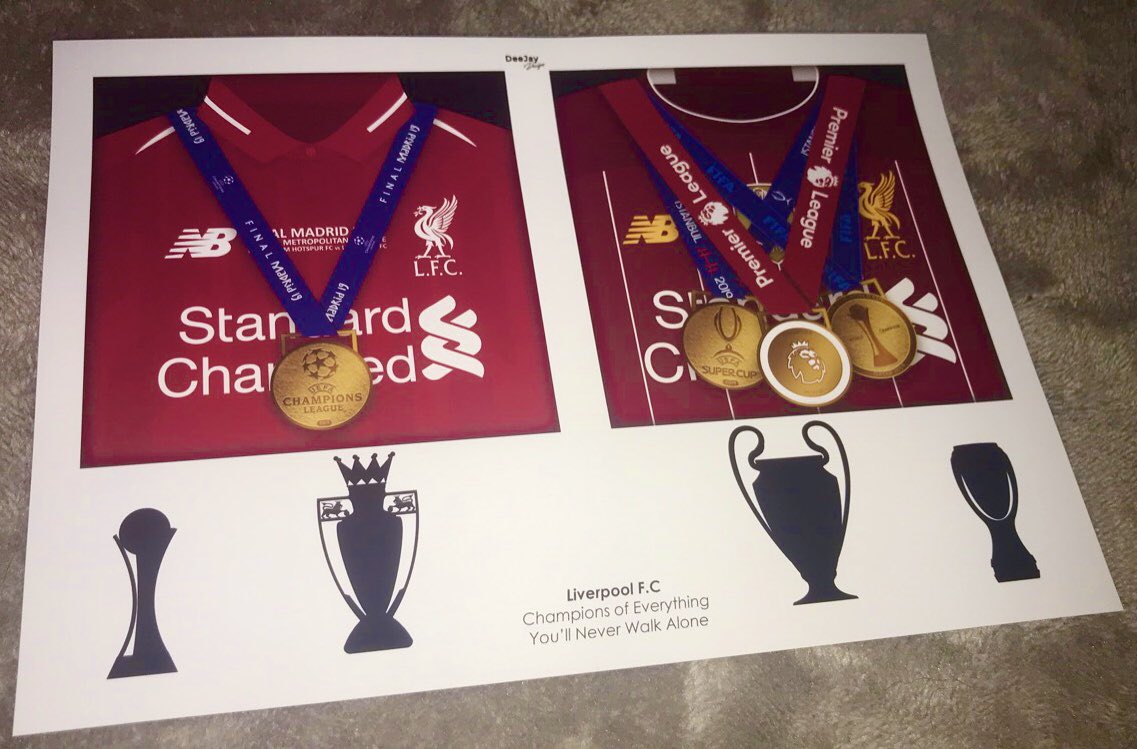 Going to be giving away one of these A4 LFC Champions of Everything prints for free!🔴

To enter all you have to do is:

Retweet this tweet

AND

Like my facebook page, link here:
facebook.com/Dee-Jay-Design…

Winner will be announced tonight!
UK ONLY!

Good luck!👍🏻

#LFC #YNWA #FREE