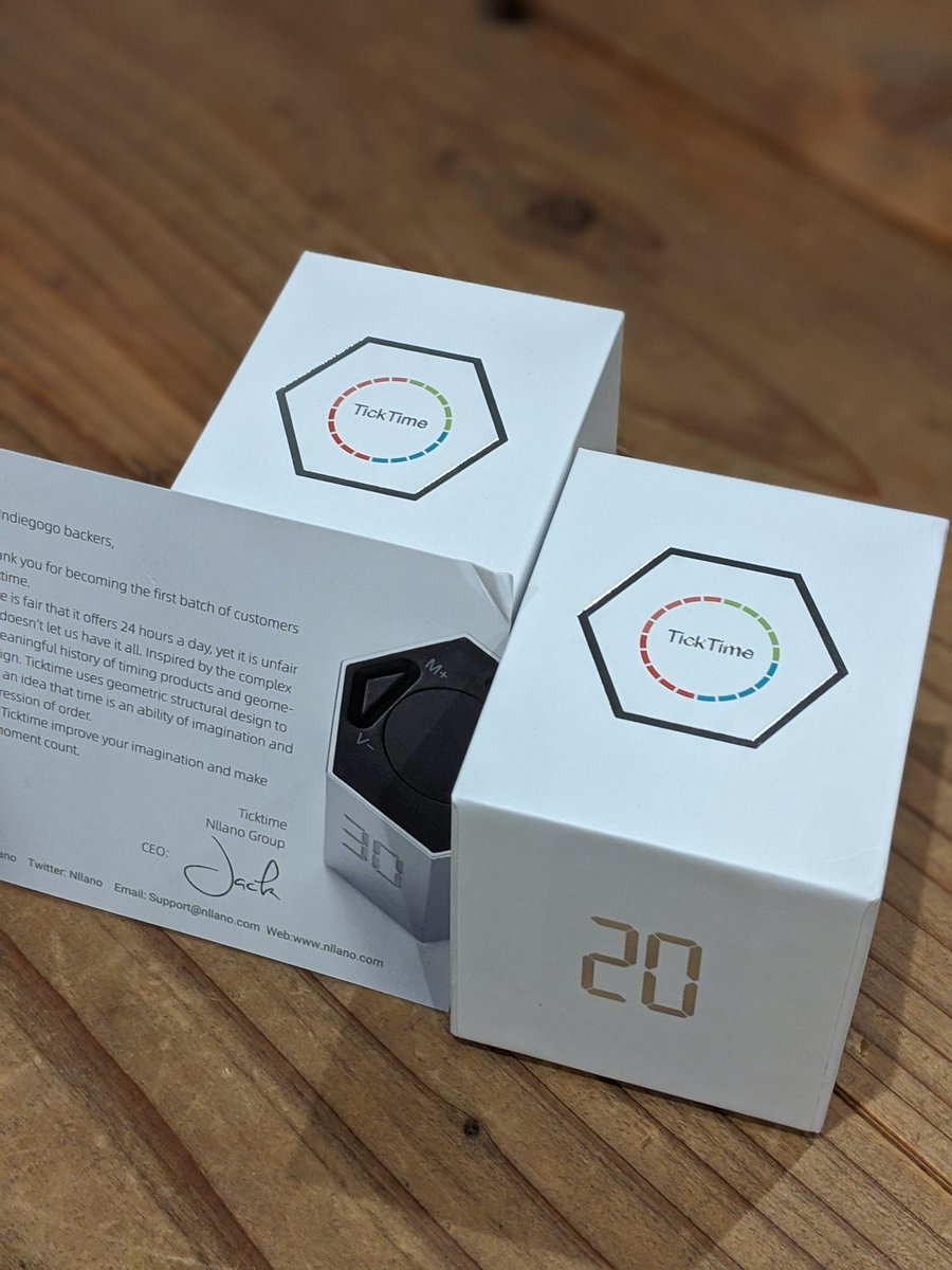 not_01001's tweet image. クラファンで出資したブツが到着！
ちょっと使ったけど、面白いなコレ。
後はもう少し安かったら良かったのだが（笑）
#Indiegogo #TickTime