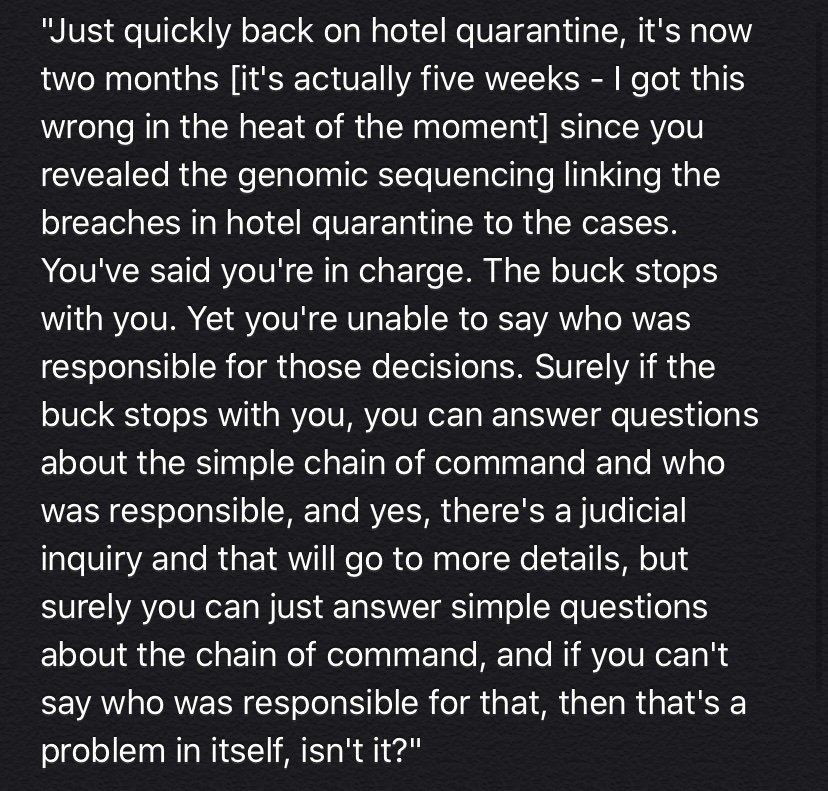 For those wondering what all the attacks were about, I'm a bit mystified too. I asked the Premier five questions (several of which were follow-ups) during a press conference that went for more than 90 minutes. These were the questions.