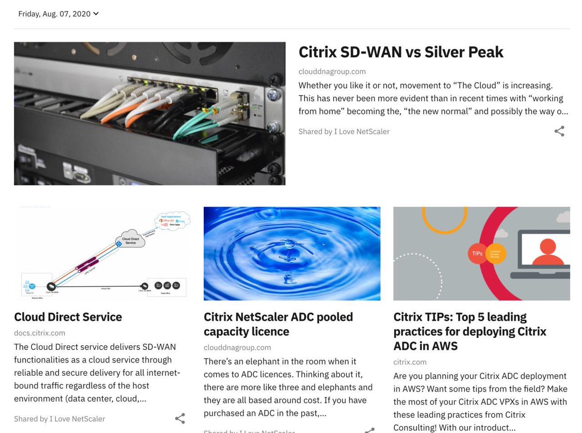 Insights this week from the #Citrix #networking portfolio where we provide tips for #CitrixADC in #AWS, #security best practices, #Citrix #SDWAN vs #SilverPeak blog. It's all in here! Register to get in your inbox 
#CitrixCloudNetworking #CitrixNetScaler #NetScaler 
#news #blogs