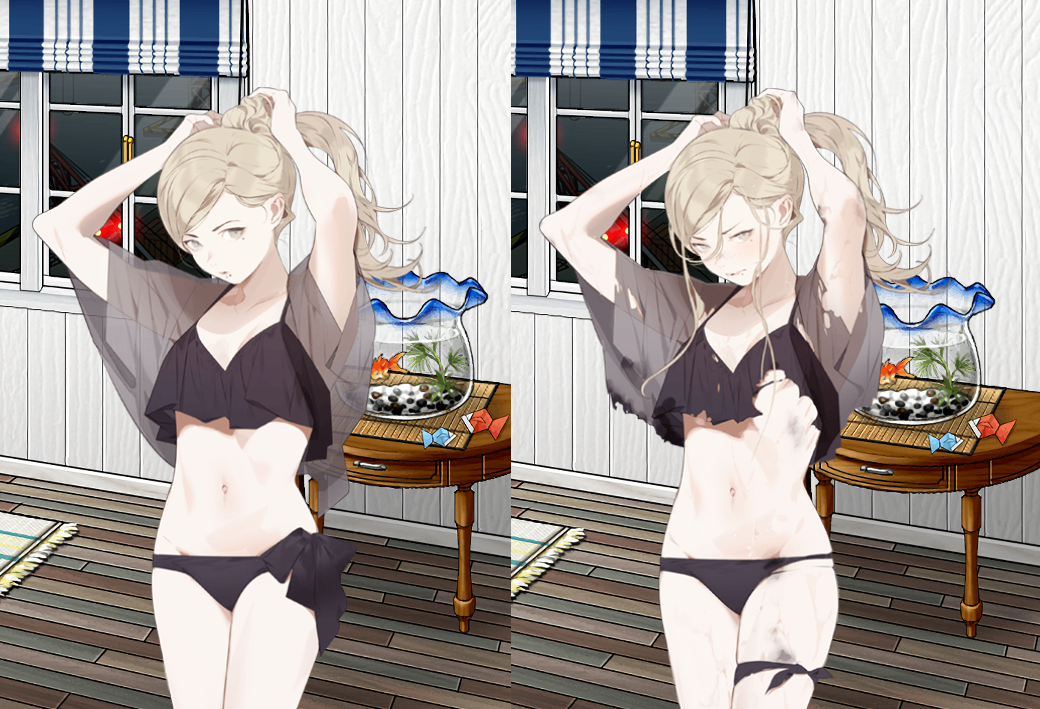 やったー!水着祭りだ!みんな超かわいい……そしてリシュリュー美人過ぎる… 