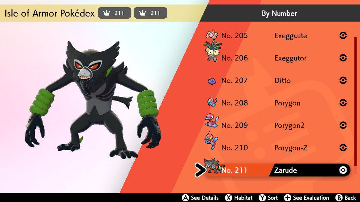 Wait, Zarude is part of the Isle of Armor Pokedex?? #Zarude #PokemonSwordShield #NintendoSwitch