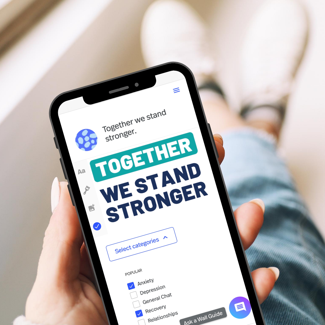 Feel like you need somewhere to talk?

Togetherall is a free online community, a safe place to support your mental health 24/7.

Join us today and share how you're feeling, listen and be heard.

Join today 👉 togetherall.com/en-gb/