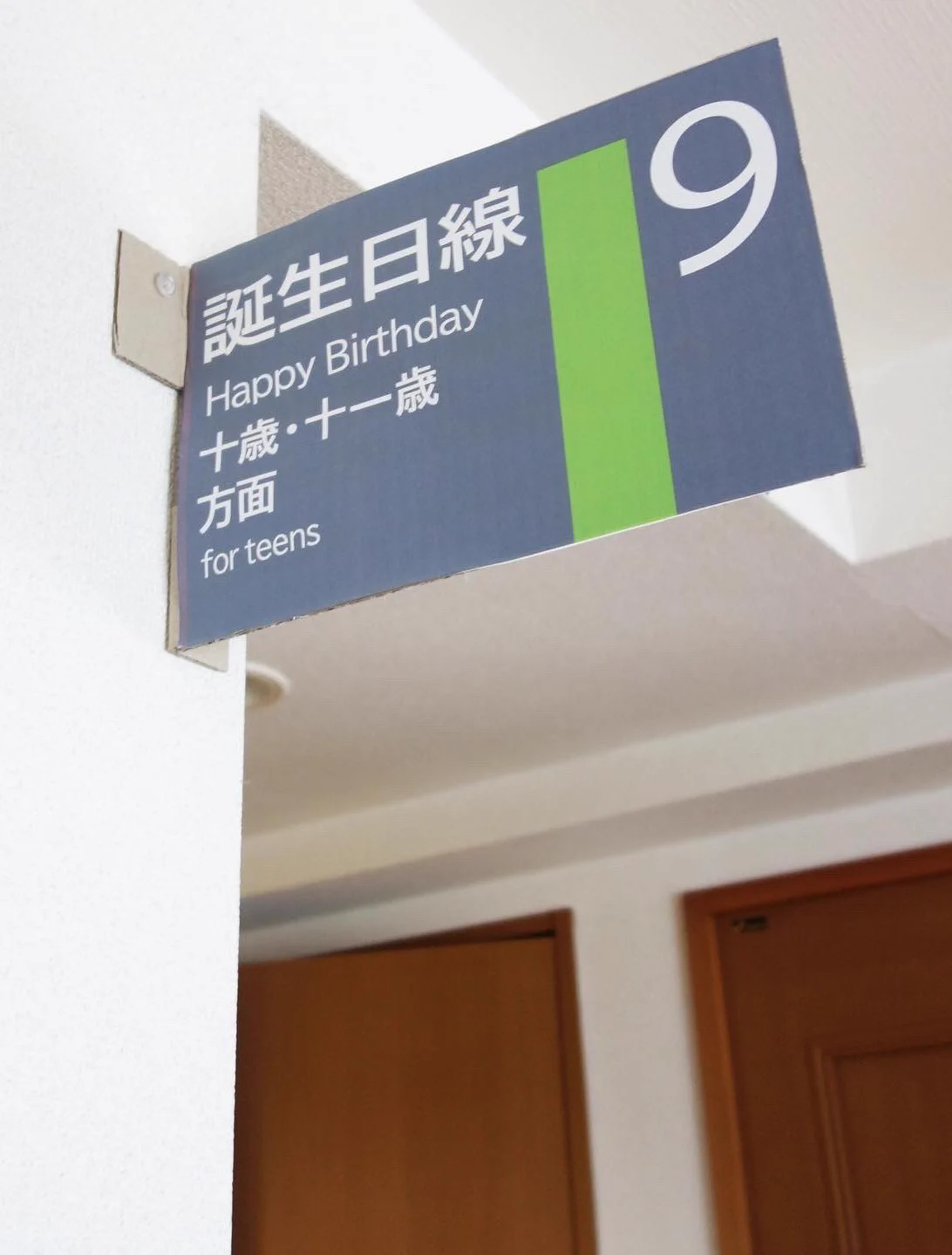 鉄道好きの息子さんへ作ったサプライズ誕生日飾り！なにこれすごいと言いながらも突っ込みがテツだった…www