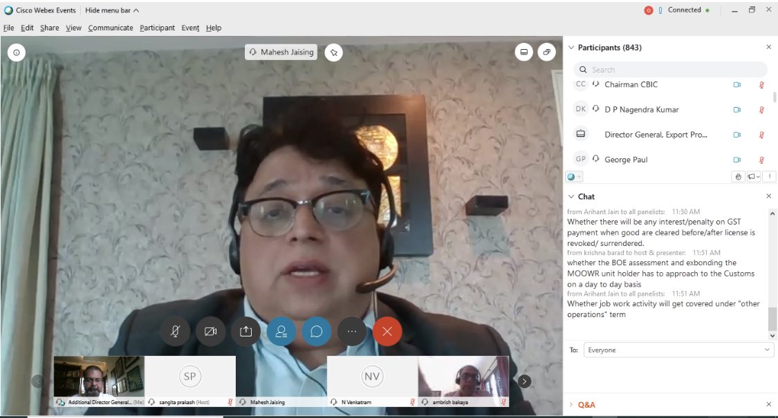 Hon’ble MoS Sh. <a href="/ianuragthakur/">Anurag Thakur</a> presided over a webinar organised by CBIC in association with <a href="/USISPForum/">US-India Strategic Partnership Forum</a> &amp; MAIT on “In Bond Manufacturing Scheme”. Chairman CBIC, senior officers &amp; over 850 members from Business and Industry attended the event.

#AatmaNirbharBharat
#MakeInIndia