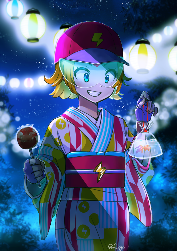 「MAXに浴衣着てもらった✨👘✨
なんとかフード外さずに着れないかなって試行錯誤」|Fay(旧2号)のイラスト