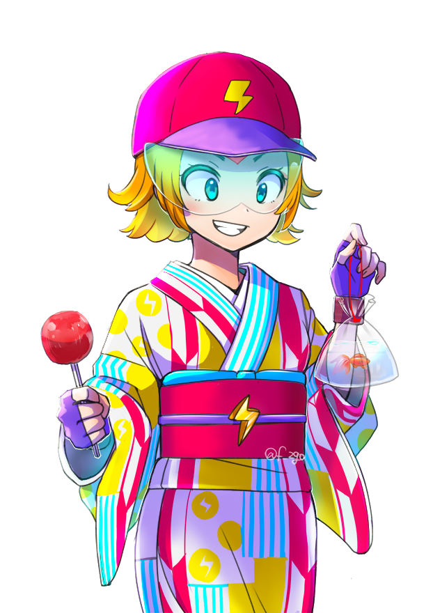 「MAXに浴衣着てもらった✨👘✨
なんとかフード外さずに着れないかなって試行錯誤」|Fay(旧2号)のイラスト