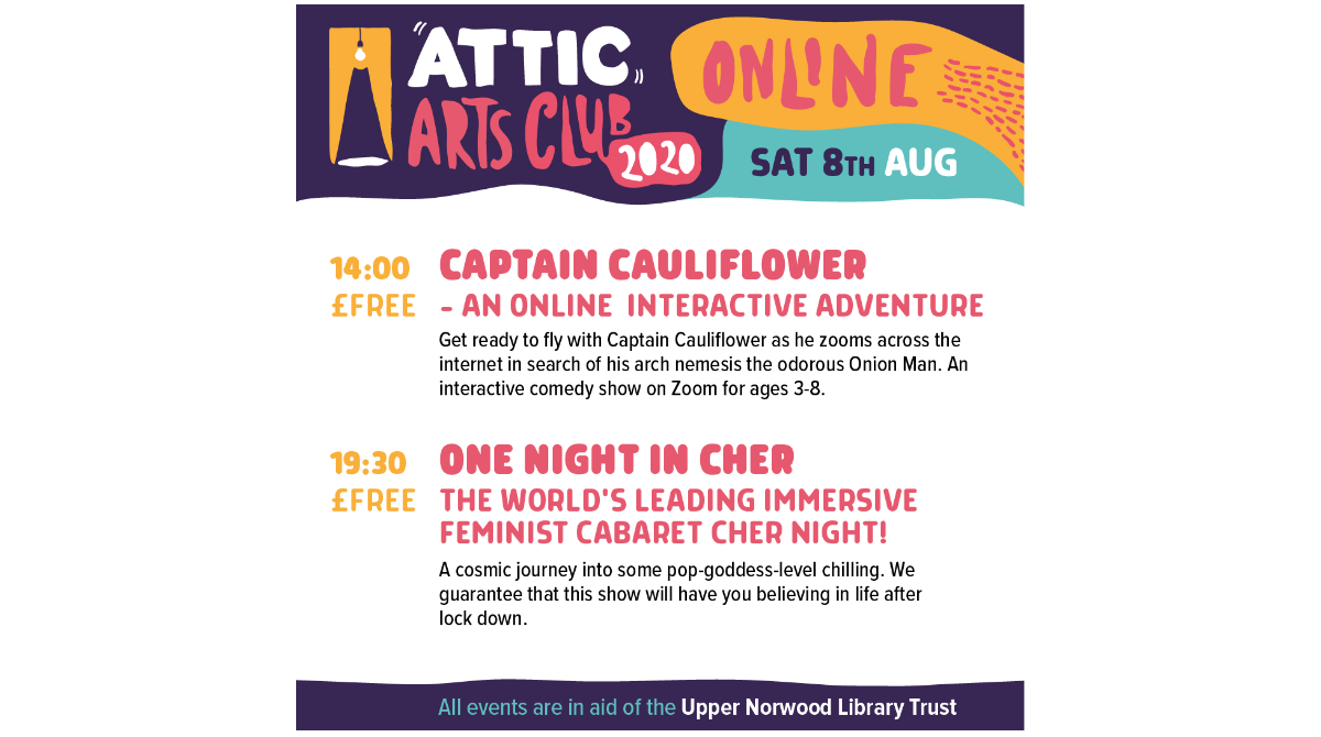 Remember to book your tickets for day 2 - Visit our website to find out more: atticartsclub.com

<a href="/UpperNorLibHub/">Upper Norwood Library Hub</a> @Disentanglepro <a href="/ace__london/">Arts Council England, London</a> @Madetiquette  <a href="/ineedtocher/">I Need To Cher</a> 

#crystalpalace @crystalpalacemums #childernsworkshops #artsandcrafts #ComedyShow #Comedy #theatre
