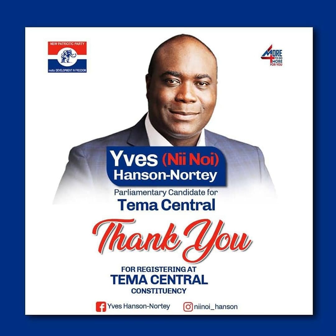 Voting is the most powerful non-violent tool we have as a democratic society.

Thank you for registering to vote in Tema Central. 
#leadershipyoucanbelievein #niinoifortemacentral #empoweringall #4moretodomore #4more4nana