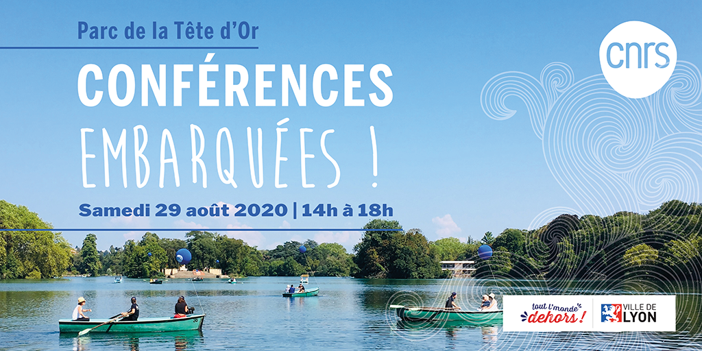 CNRS_dr07's tweet photo. 🌞🌊🚣‍♀️1 scientifique + 1 barque + 20 minutes de balade = la formule des Conférences embarquées ! Rendez-vous le 29/08 au lac du Parc de la Tête d'Or à #Lyon pour des rencontres insolites... ➡https://t.co/ZwBTvn0yqU https://t.co/Rb4UGl3wlS