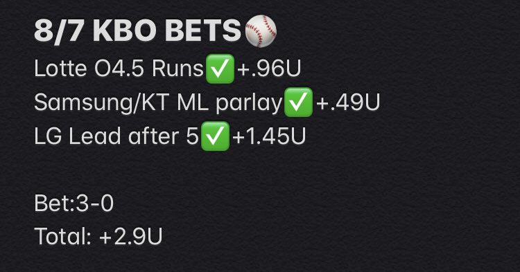DfsTrav's tweet photo. KBO Recap⚾️

3-0 sweep🧹🧹🧹

Nice way to start the day! https://t.co/vm3HcqfSb0