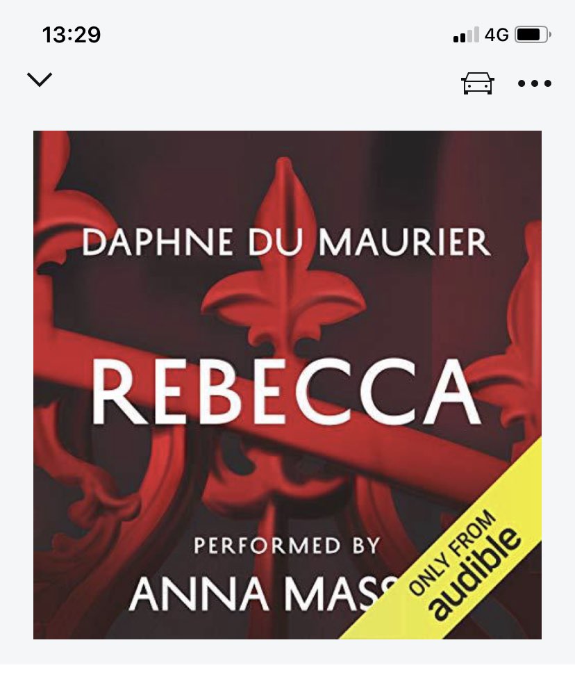 Just finished this enthralling magnificent weaving book on <a href="/audible_com/">Audible</a>. Though it was the first black &amp; white film I ever watched - and  cemented my love for that genre - I had never read Rebecca by Daphne du Maurier. Bewitching. #holidayreading #staycationstaysafe