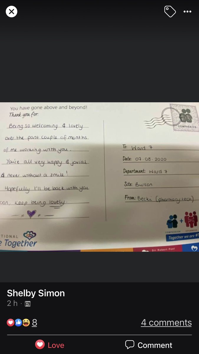 AcuteQhb's tweet photo. Lovely feed back since our ward move @donnabird79 @UHDBTrust https://t.co/A8WnbcVXgM