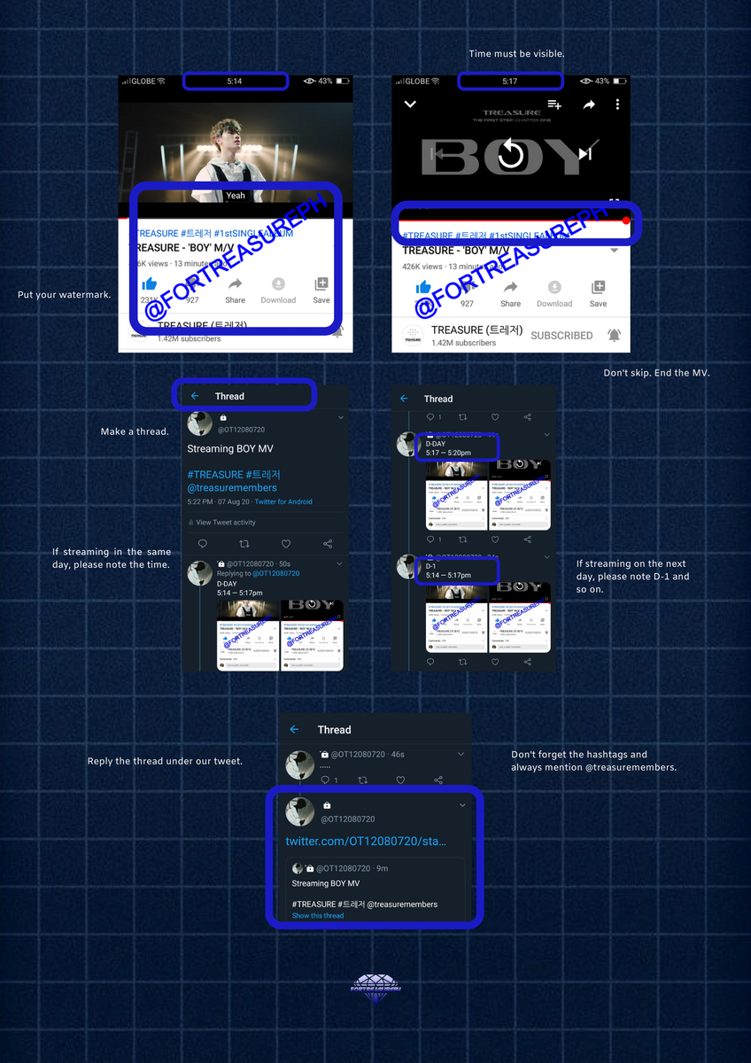 FORTREASUREPH's tweet photo. [💎] BOY M/V Streaming Party 

Let's reach our goal, 20 million views in 24 hours for TREASURE! Stream BOY M/V on YouTube and to make it more extra fun, there will be winners again. 😊

#TREASURE_BOY_DEBUT #TREASURE_DEBUT_DDAY 
#TREASURE #트레저 @treasuremembers https://t.co/hJXQC19D5S
