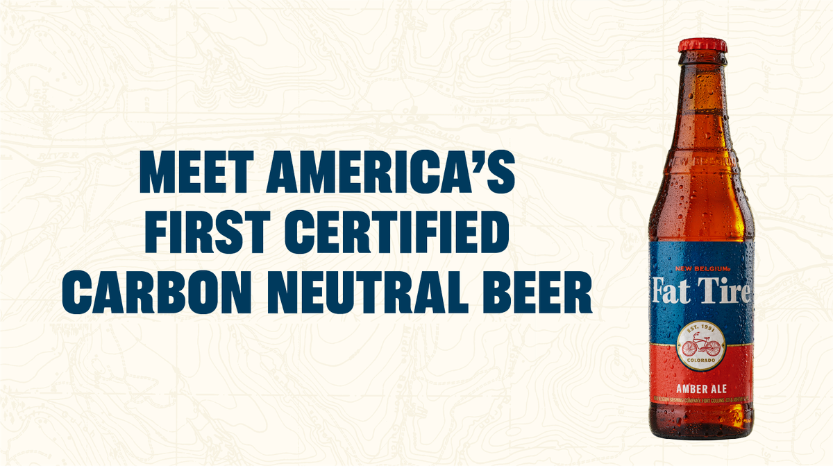newbelgium's tweet photo. For nearly thirty years, we’ve been working to reduce our impact and protect the land and water that make great beer possible. And now we’re proud to say Fat Tire is America’s first certified carbon neutral beer. #newbelgium #drinksustainably⁠ https://t.co/FrQQ2L6wKN https://t.co/261b3yanSH