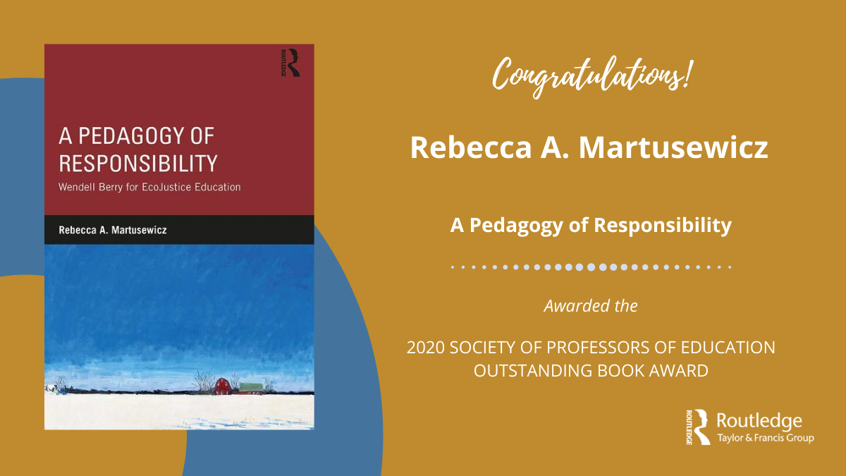 Martusewicz reveals how values of #exploitation, mastery, and dispossession of land and people have taken hold in our #educational system and communities:
routledge.com/9781138961562?…
View award winners:
…ofprofessorsofeducation.wordpress.com/2013/08/15/soc…