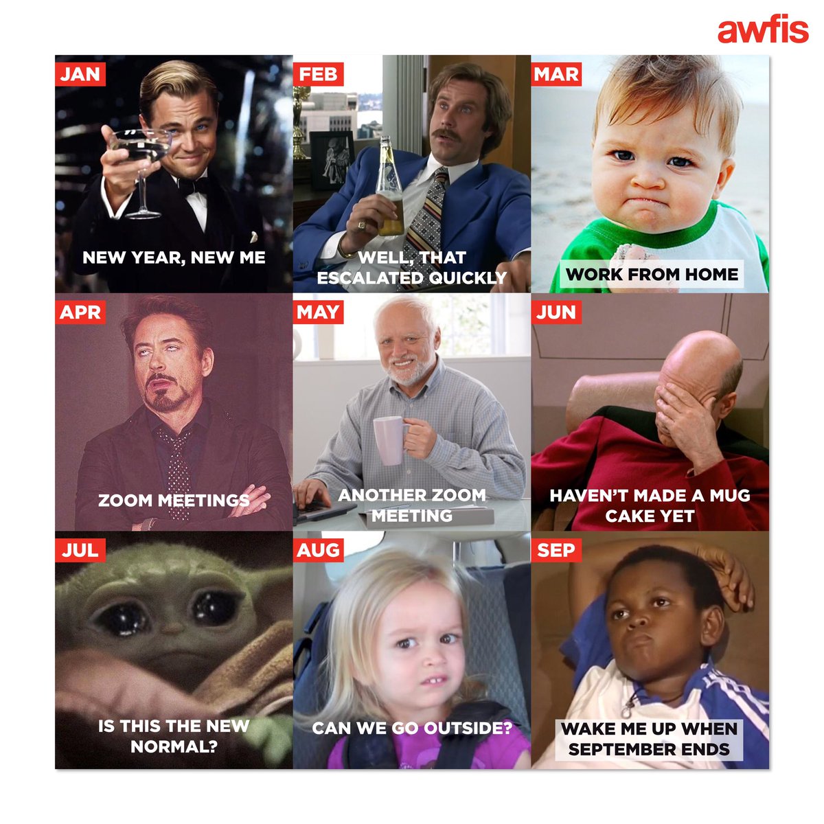 myawfis's tweet image. One year. Many moods. 
If you relate with this meme, don’t forget to tag your friends and share it. 

#MonthGrid #TrendingFormat #2020Moods #FridayFun #memes2020
