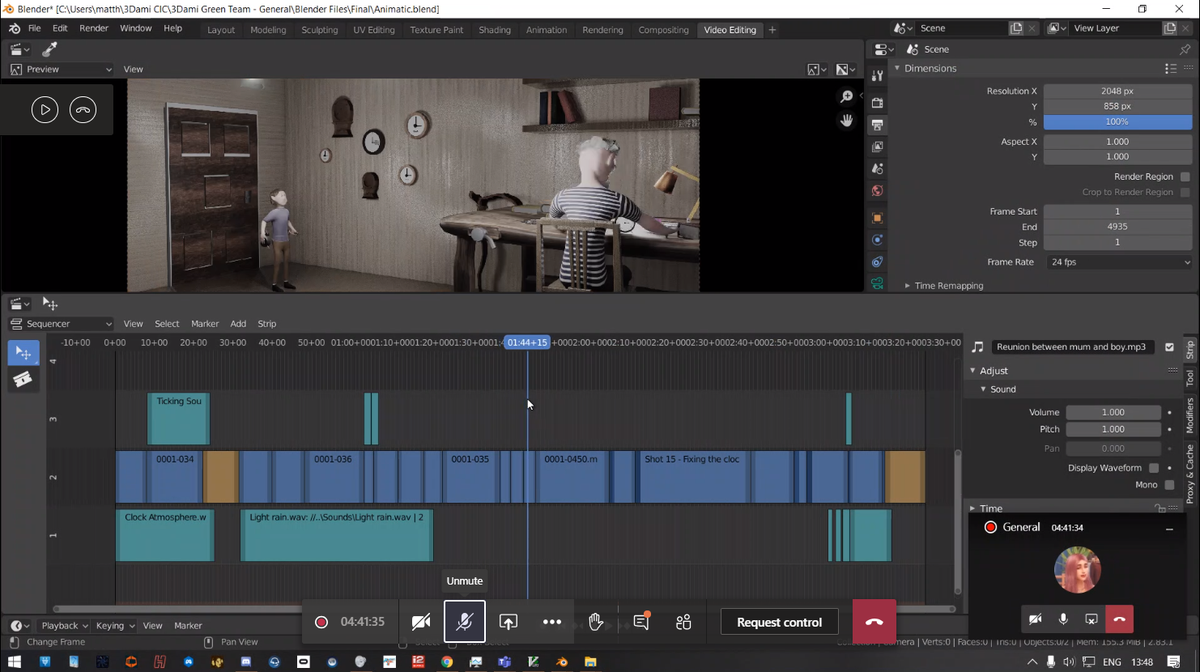 3Dami's tweet photo. @UKScreenSkills #3Dami summer camp films launching at 7pm tonight. #summerofanimation #b3d #vse thanks to #eevee we're still rendering! https://t.co/bavzsZEL1n