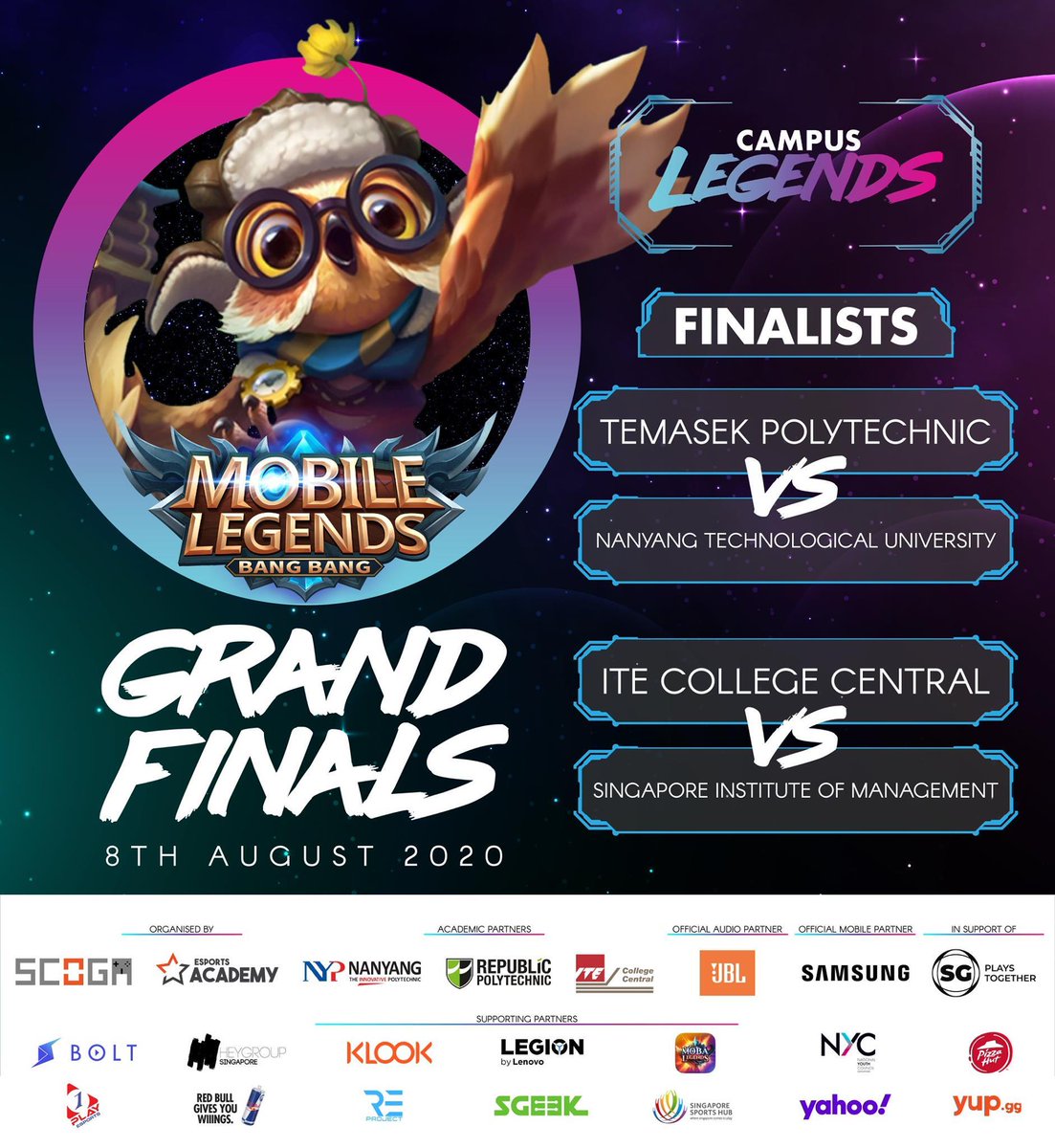 BoltBangladesh's tweet photo. Coverage begins at 2pm SGT with the first Semi at 3pm SGT and Final at 5pm SGT ⚡️
#BOLT #eSports #campuslegends #gaming #scoga #mobilelegends https://t.co/qOpyW7RCbT