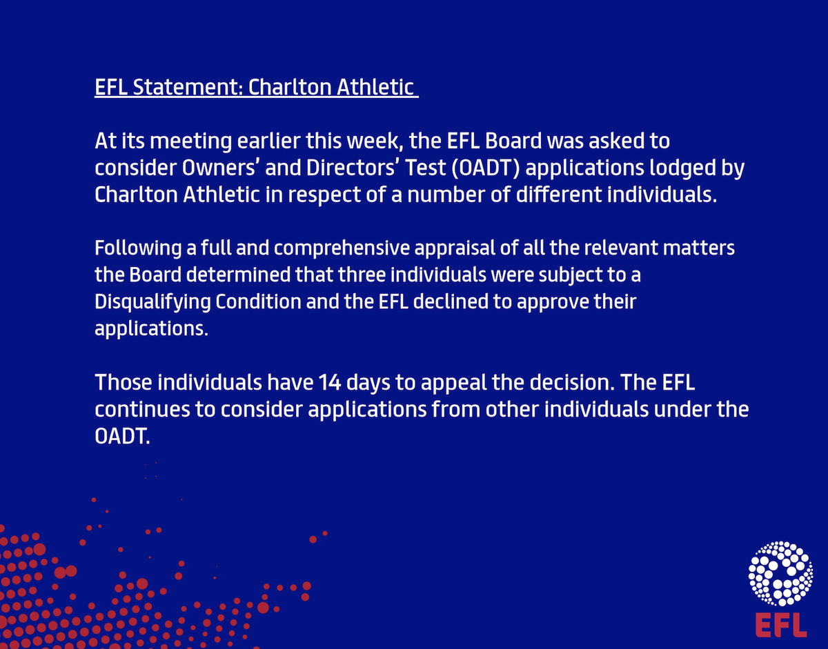 EFL_Comms's tweet photo. EFL Statement: @CAFCofficial. https://t.co/Boa3H0PQ4l