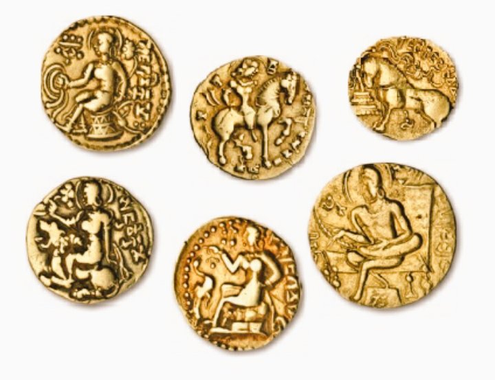 A dated stone image of a seated tirthankara belonging to 432 CE was excavated at Mathura, which was different from the seated figurines of preceding centuries. The Gupta coins are also pieces of art. They are well designed and meticulously crafted.