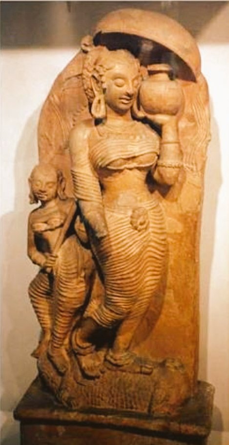They carry aesthetically impressive depictions of the activities of the rulers. At many places such as Kaushambi, Rajghat, Bhita, and Mathura, terracotta figurines and plaques have been found.