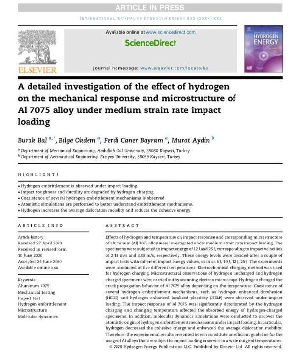 me_agu's tweet photo. Bölüm öğretim üyemiz Burak Bal ile lisans-lisansüstü öğrencilerimizin ortak çalışması International Journal of Hydrogen Energy dergisinde yayinlandi. Sizler de AGU makine mühendisliği bölümünü seçip bilimsel bir araştırmada yer alma ve makale yayınlama fırsatı yakalayabilirsiniz. https://t.co/oshfhroXUt