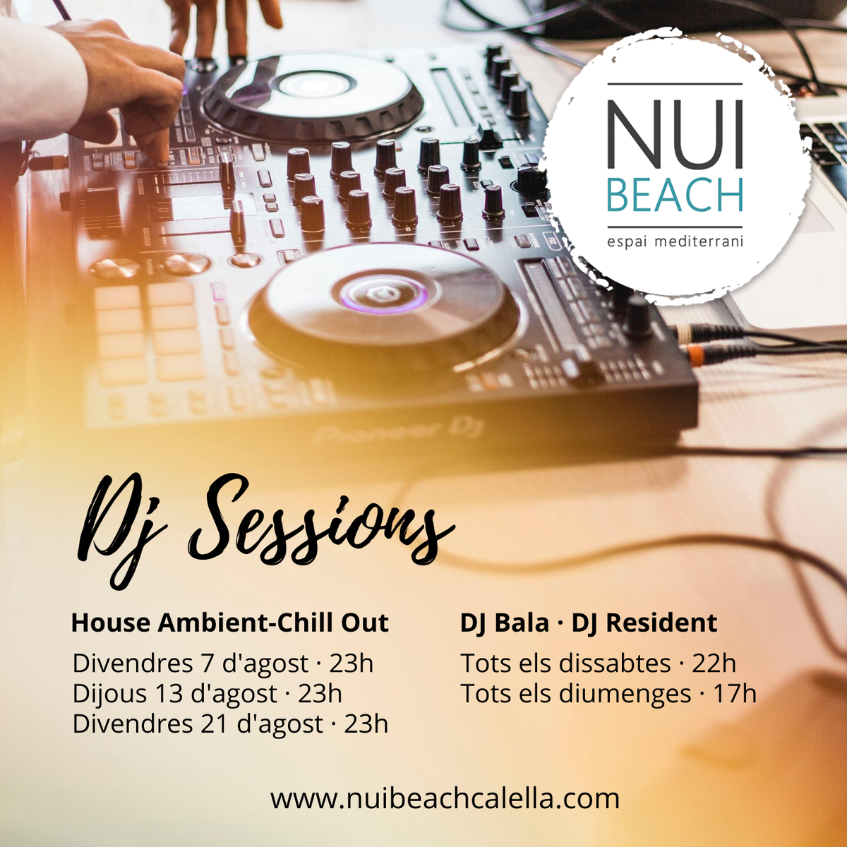 Nui_beach's tweet photo. 🎵🎧DJ Sessions al NUI Beach 🎧🎵
Et portem bona música per als teus oïdes 👂
Reserves 📲 646 90 55 67 · https://t.co/TGgJzbXVV6 https://t.co/TQzDkvyZsb