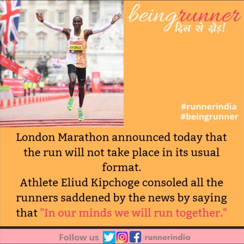 runnerindia's tweet photo. Great words by a Great Runner!

#londonmarathon #kipchoge #athlete #marathon #runners #beingrunner #runnerindia #follow #like https://t.co/DJA1wBB4Rz