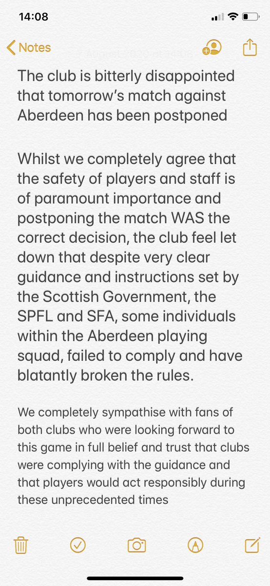 Browning84Greg's tweet photo. Dear @StJohnstone given the weak and pathetic statement regarding the Aberdeen postponement, I’ve taken the liberty of doing one for you - this is what should have written 👍🏼 #Stjohnstone #Aberdeen https://t.co/GnVKsjvEC8