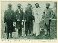 Gandhi founded Gandhi Philosophical Society and the Society for the Education of Women in India (SEWI). He participated in Pune session of Indian National Congress in 1895 as a representative of Bombay state,[2][4] and lectured on Indian politics and industry (14/n)