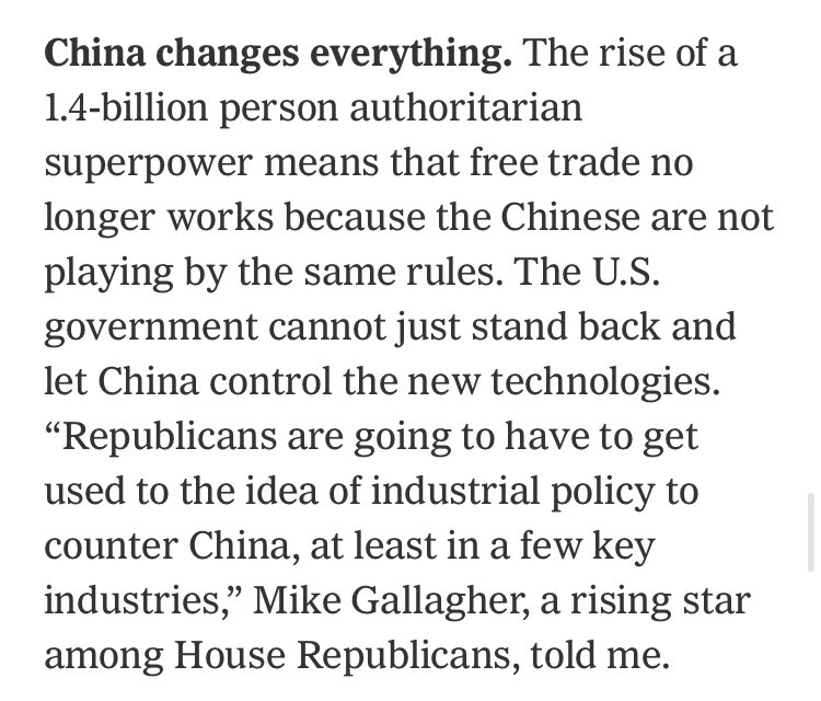 China does change everything. This pandemic has proven holes in our manufacturing capability to prepare outselves as a nation in the case of a worldwide emergency. We do need a national discussion on bringing back some of that manufacturing, but also the cost of that here.