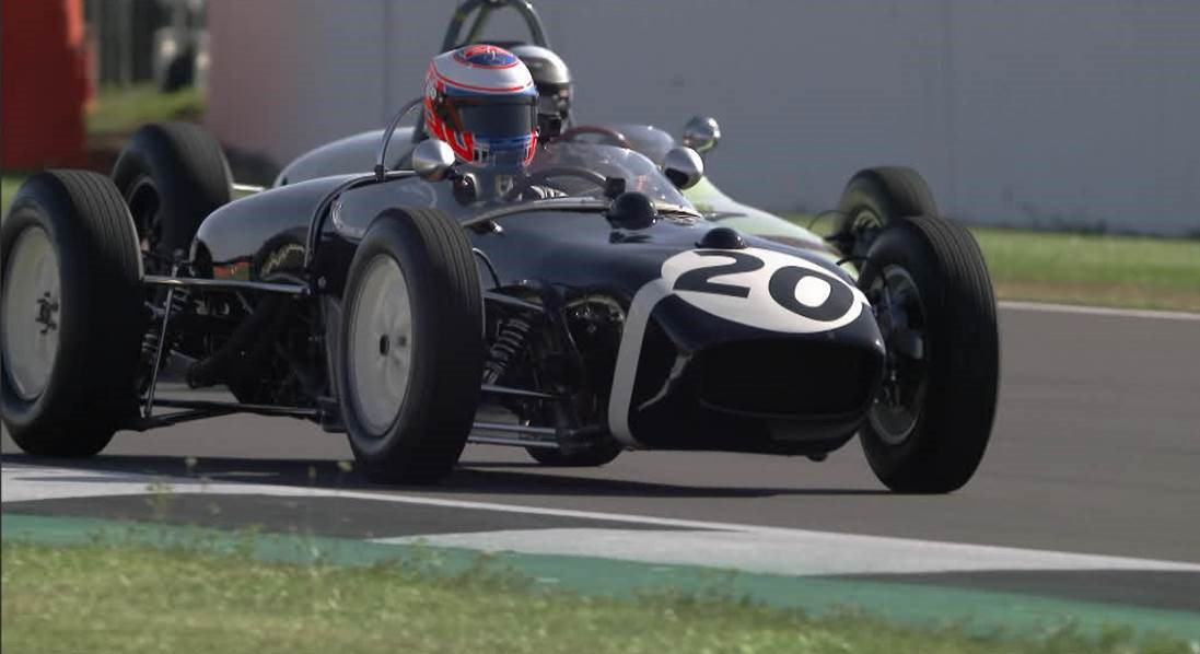 SkyF1Insider's tweet photo. Well that was something a bit special today... Three cars driven in period by Sir Stirling Moss, today piloted by @SkySportsF1 own @MBrundleF1 @JensonButton and @johnnyherbertf1 on a gloriously sunny day at @BRDCSilverstone @SilverstoneUK   😋 

#SkyF1 #F1 #70thAnniversarygp @F1 https://t.co/HfgaBtDmNb